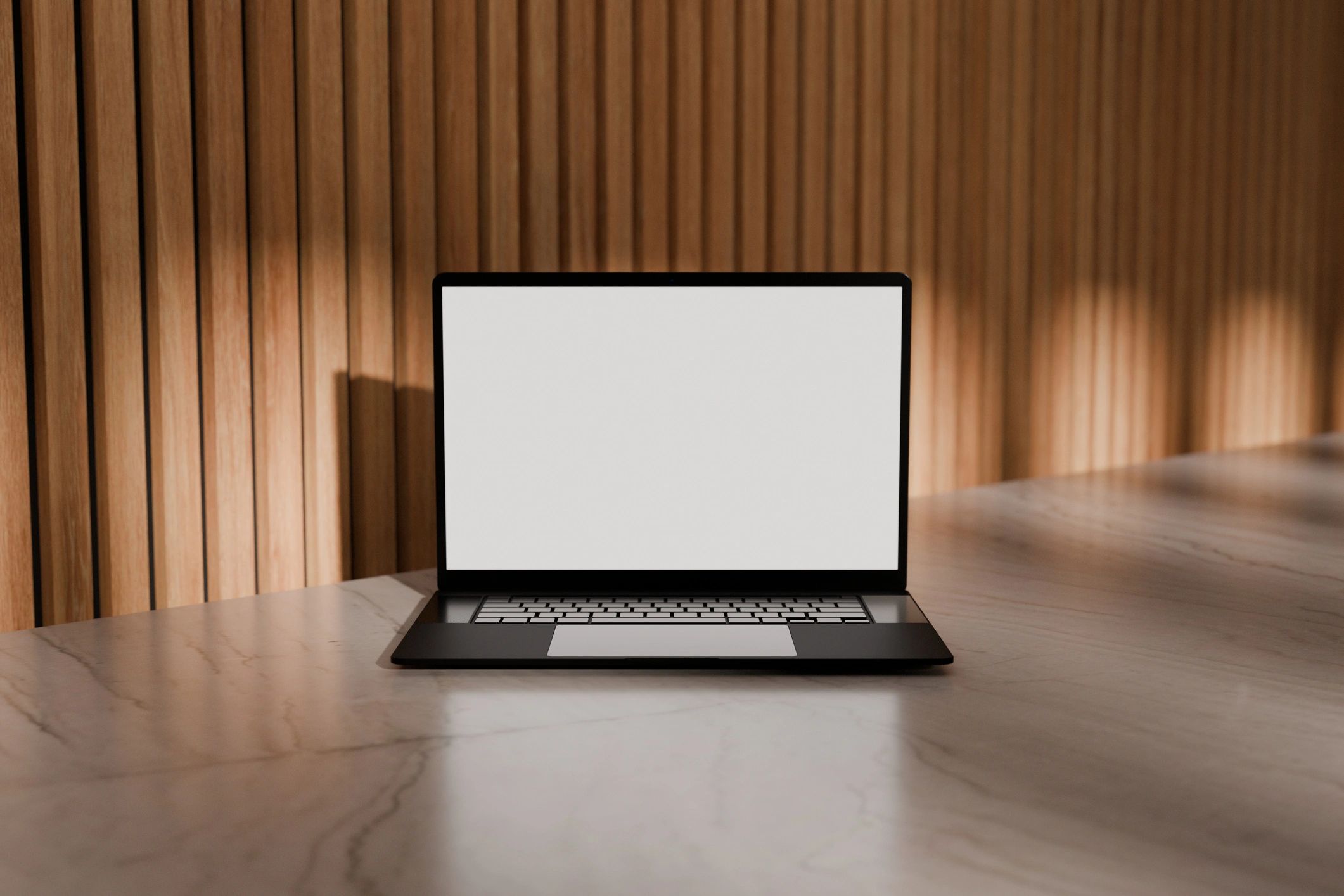 Laptop mockup screen suitable for showcasing a template dashboard